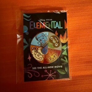 Disney Pixar Elemental movie promo spinner pin Fire Water Insiders spin 2023 NEW